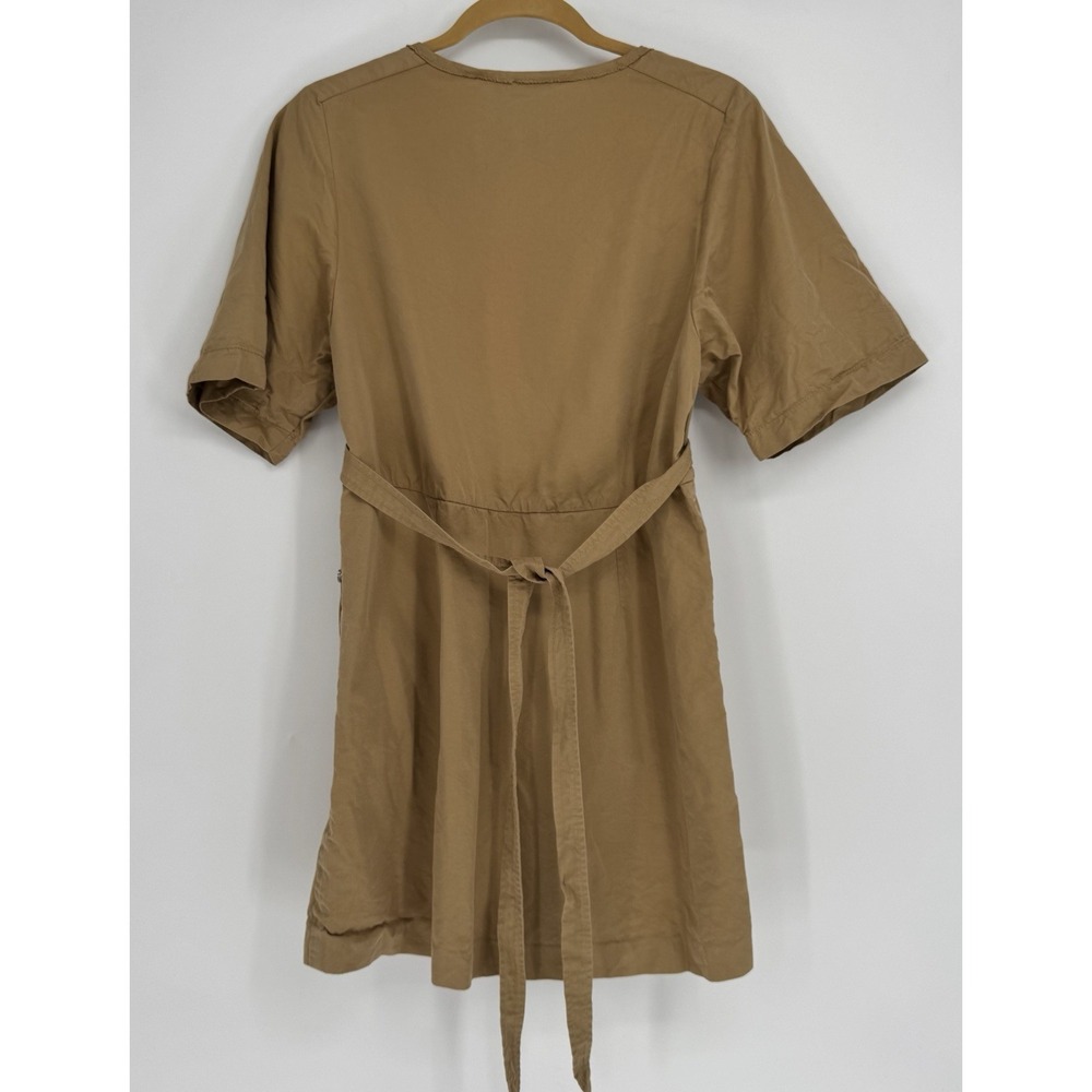 3.1 Phillip Lim Casual Mini Dress Women's 8 Khaki Cotton Blend Short Sleeve - Picture 9 of 9